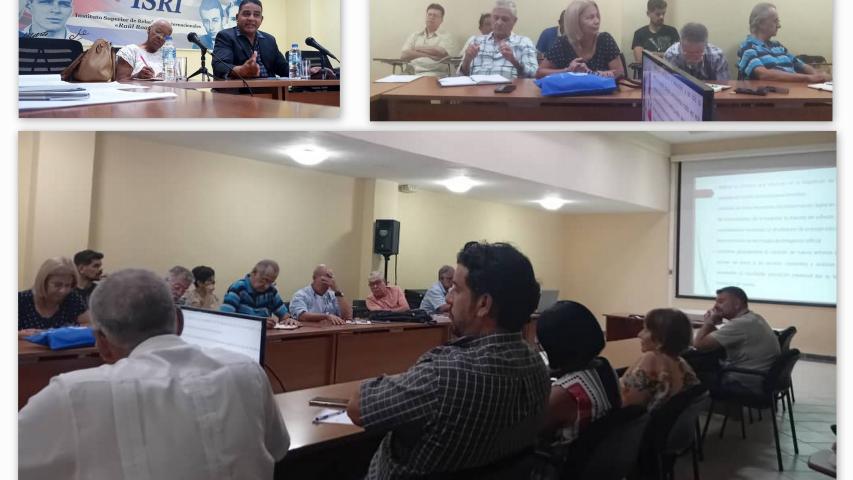 Concentrado metodológico en el ISRI , hoy con la presentación de los Retos y actualidades de la Educación Superior en Cuba, impartida por especialistas del MES.