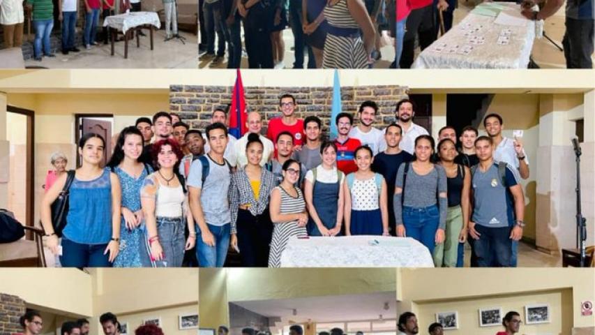 El ingreso a la FEU los más jóvenes del ISRI 